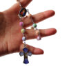 Hc881f4e517ca4224a91e01387a974b2er KOMI Colored 8mm Rose Beaded Imitation Pearl Small Rosary Bracelet