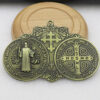 Hc91ca74fedc3420d9bb3f026b6710d15t KOMI 8.8cm*6.1cm St. Benedict Pendant Keychain Wholesale Religious Jewelry
