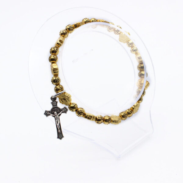 Komi Wholesales Religious Belief Metal Cross Pendant Charm Beads Jewely Prayer Rosary Bracelets