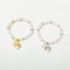 KOMI Christian Gifts Cross Bracelet for Women Dainty Crystal Pearl Beaded Bracelets Cross Angel Charms Cuff Bracelets for Women