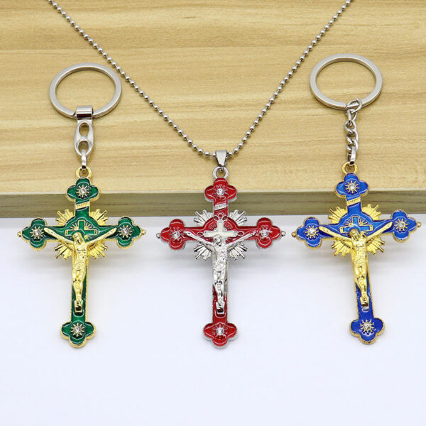 Hot Sale Metal Cross Jewelry Accessories Necklace Pendant Keychain Jewelry Ornament Factory Wholesale