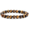 KOMI Natural Gemstone Bracelets Turquoise Crystal Moonstone Obsidian Tiger Eye Stone Lapis Lazio Elastic Beaded Bracelet Gift