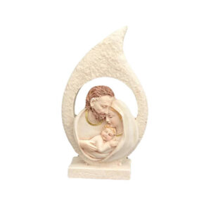 KOMI Home Office Garden Decorations Cream Resin Holy Family Statues Table Pillar Ornaments Children Learning Crafts Gifts