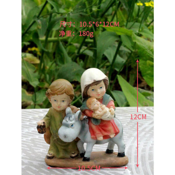 Resin Crafts Creative Fashion Nativity Manger Notre Dame Mary Statue Religious Series Home Decoration