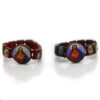 Komi Hot Selling Wooden Icon Dripping Oil Elastic Watch Beaded Rosary Religious Bracelet