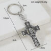 KOMI New Design Vintage Cross Pendants Religious Keychains Accessories