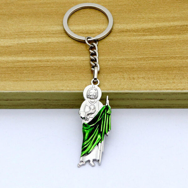 KOMI St. Jude God Hip Hop Creative St. Jude Pendant Necklace Keychains Pendant