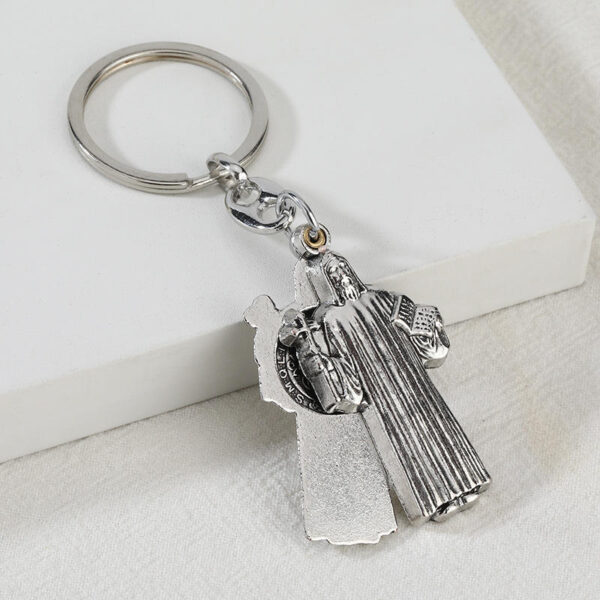 KOMI St. Benedict Keychain Religious Pendant Craft Gift Wholesale