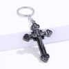 Boutique Jesus Exorcist Cross Festival Gold Hanging Decoration Catholic Relics Christianity Crucifix Key Chain Ring