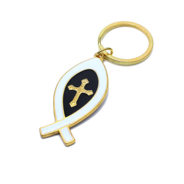 Hdced0c8c826d40d7a5a9e27230f82d220 Komi Religious Jerusalem Cross Keychain Jesus Israel Fish Shaped Christian Fundraising Gifts Keychain