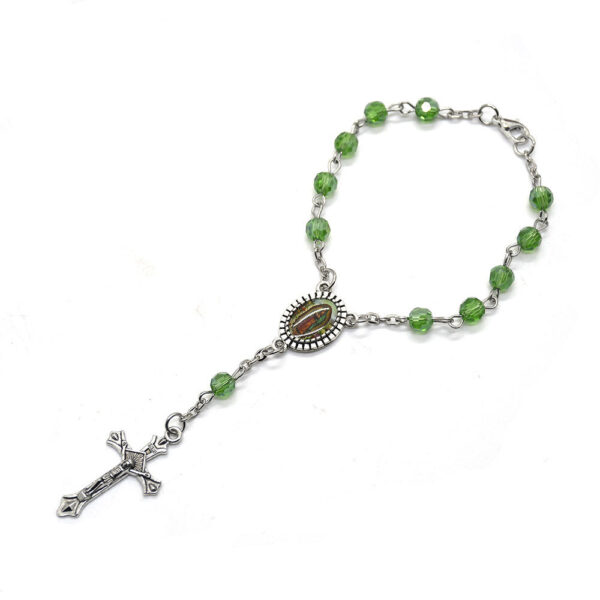 Hdd83192b9270413bafb9994a10863549j Komi Catholic Colorful Crystal Beads Rosary Bracelet Colorful Image Medal & Jesus Cross for Men Women