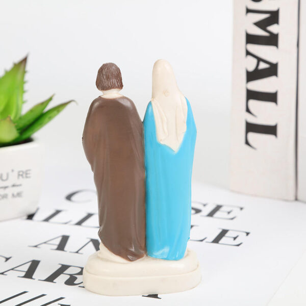 Hdf6bd48819db4a1faf76df0498bc71d2C Religious Figures Living Room Decoration Plastic Crafts Ornaments Colorful Family of Three Prayers and Beliefs Ornaments