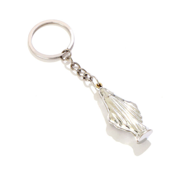 Wholesale Blessed Virgin Mary Christian Split Keyring Metal Acrylic Picture Jesus Keychain