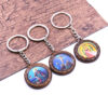 Komi Customized Religious Catholic High Quality Wooden Photo Keyrings Jesus Icon Image Keychain