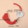 KOMI Silver St. Benedict Round Coin Medal with Tassel Fringes Car Hangings Pendant for Men Women in 3 Colors