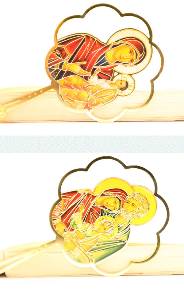 New Religious Craft Gifts Christian Bookmarks Creative Color Metal Hollow-out Etching Electroplating Metal Bookmarks