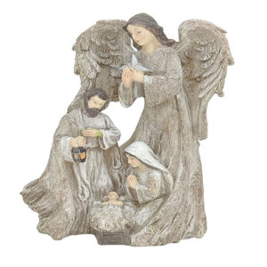 KOMI Grottoes Manger Saintess Nativity Groups Display a Christian Gift Resin Handicraft Statue Home Decoration for Religious