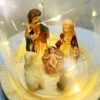 He4baab0e74fc4a1a94dd5f5faa5db99cA Komi New Glass Cover Solid Wood Base LED Light Micro Landscape Birth of Jesus Holiday Gifts Christmas Decorations