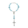 He66615e4d7da456596586501e182551cm KOMI Pearl Large Resin Rose Rosary Bracelet Cross Pendant Religious Jewelry