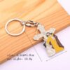 KOMI Hot Sale Religious Jesus Cross Pendant Keyring Souvenirs Bags Cars Keychain Pendant Metal Key Rings Craft Gifts