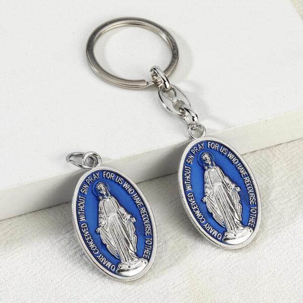 KOMI Virgin Mary Religious Keychain Jewelry Pendant Accessory