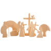 Komi Easter Wooden Nativity Scene Montessori Inspired Decorative Crafts Jesus Decoration