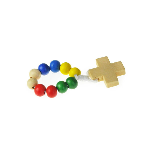 Heb85ae4a724042319933f6c45ce0461fp KOMI Natural Wooden Bead Finger Chain Rosary Cross Catholic Rosary Hand Woven Ring