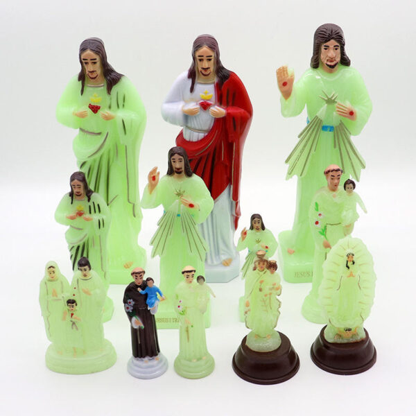 Catholic Christian Religious Priest Icon Anthony Holy Father Plastic Luminous Color Ornaments Craft Decorations