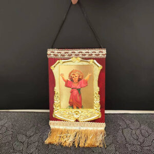 KOMI Holy Family Figure Wooden Craft Beautiful Our Lady of Guadelupe Table Standing Wall Hanging Home Decorations Crafts Gifts