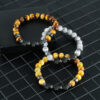 Fashion Wear with Jewelry Black Gallstone Interval Cross Couple Bracelet Yoga Jewelry