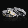Personalized Adjustable Cross Titanium Steel Wide Face Bracelet for Men Women