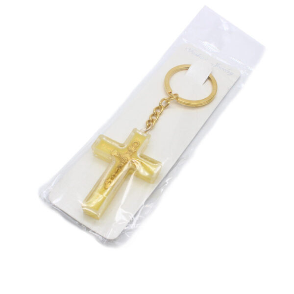 Luminous Cross Keychain Religious Jewelry Jesus Plastic Luminous Cross