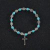 KOMI New Design Saint Benedict Alloy Cross Bracelet Black Gallstone Alloy Bracelet