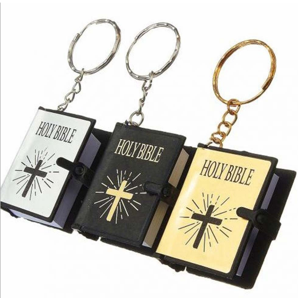 Hf34f32bc85e7420baa6a5714229f2d39d Mini HOLY BIBLE Jewelry Small BIBLE Pendant Keychain Catholic Keyholder