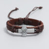 Hf47b20e1dd7848eea1158684a2846b8co KOMI New Cowhide Bracelet Simple Pull Adjustable Cross Bracelet Rope
