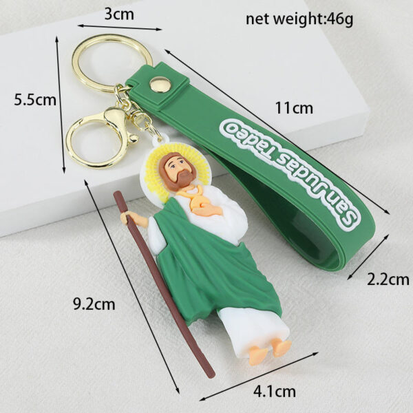 KOMI PVC Soft Rubber Creative Keychain Virgin Mary Bags Car Key Chains Jewelry Gifts