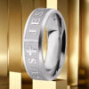 Hf9fdaeead8454e1bb12242dfdbc95c41R KOMI Mens Black Silver Gold Stainless Steel Rings Lords Prayer Jesus Cross Ring Trendy Men Wedding Band Ring for Men Comfort Fit