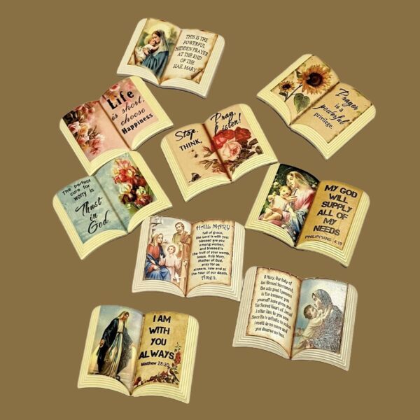 KOMI Ceramic Refrigerator Sticker Religious Book Shape Suitable for Home Daily Holiday Gift Decoration Refrigerator Sticker