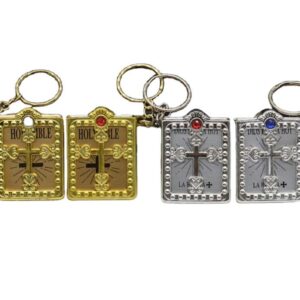 Creative Christian Catholicism Holy Gift Mini Bible Keychain Religious Pendant Jesus Cross Key Chain Keyring
