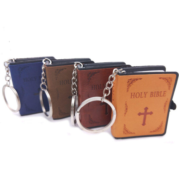 Hff6bcc38edf044549617201a131af2e53 New Mini Bible Pendant Multi Tool Jesus Cross Leather Holy Bible Gift Religious Cute Acrylic Keychain(random 1pc)