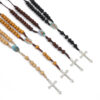Komi 2023 New Cross Necklace Hand-woven Rosary Necklace Religious Design Pendant Jewelry Wholesale