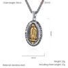 a137d46648493a545db54569715180dd_H8c1ff729b0e14269b551d9ade23afd0ft_avif=close&webp=close KOMI Vintage Santa Maria Pendants Antique Silver Gold Stainless Steel Oval Virgin Mary Medal Pendant Necklace for Women Girls