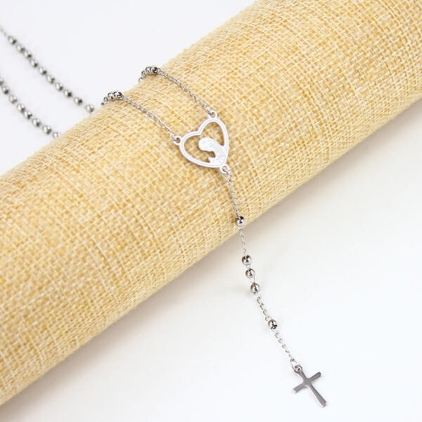 a52db70aa36581be092fbb67765acb6a_H1f328d73a31d4658850f4667fd88f1cb2_avif=close&webp=close Komi Stainless Steel Vintage Priest Church Pendant for Men and Women Niche Trend Cross Rosary Madonna Necklace