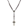 2024 New Religious Jesus Wood Beads High Grade Cross Rosary Necklace Religious Jewelry Wholesale Wholesale