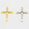 2024 Dreamwork Rhinestones Cross Pendants Necklace Keychains in Gold/Silver Plated Cross Charms for Jewelry DIY Accessories Gift