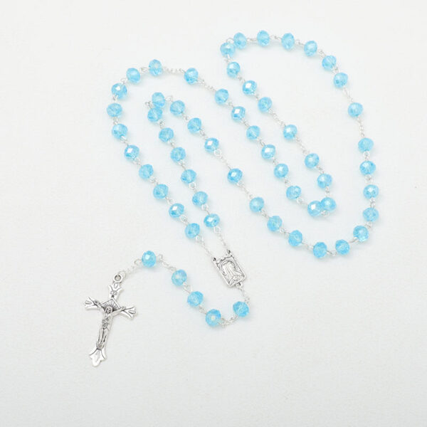acb19da8bffd6a6572ad5480aee6b2ce_H944f53a1b10b45e885d8457b08ee4cc9o_avif=close&webp=close Hot Sell Rosary 8*6mm Glass Cut Face Crystal Jesus Cross Christ Maria Stock Rosary Necklace