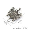 Dreamwork Holy Sword Archangel Wings Cross Shield Prayer Medal Amulet Pendant Necklace Keychain Souvenirs Keyrings Craft Gift
