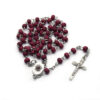 Hot Selling Rosary Cross Necklace Rose Scented Rosary Fatima Religious Jewelry Gift