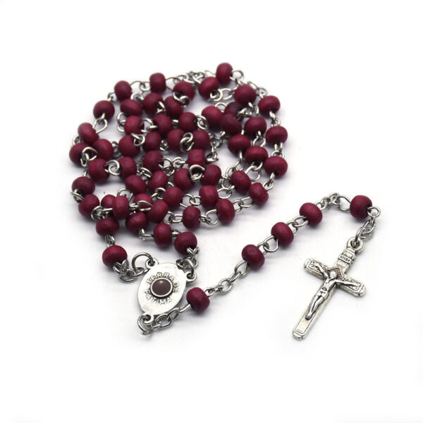 Hot Selling Rosary Cross Necklace Rose Scented Rosary Fatima Religious Jewelry Gift