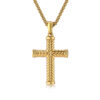af2a30450c79b99b7cf38195484e9692_H3a3fb8d62cc64341ae5d586d77ea7219J_avif=close&webp=close KOMI Cross Necklace for Men Silver Black Gold Stainless Steel Textured Cross Pendant Necklace for Men Wheat Chain 24 Inch Gifts